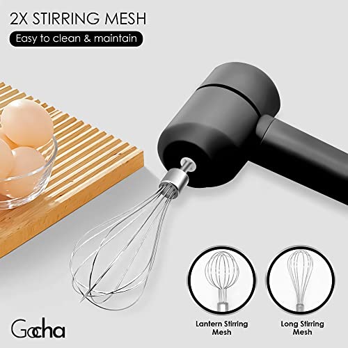 GOCHA Gadgets, Wireless Mini Hand Whisk Baking Mixer, Handheld Small Hand Mixer for Eggs, Soups, Cream, Batters - 3 Speed Variations