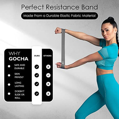 GOCHA Gadgets, Resistance Loop Stretching Bands, Fitness Elastic Bands with Different Strength Levels for Training, Gym Workout, Yoga, Exercise – Pack of 5