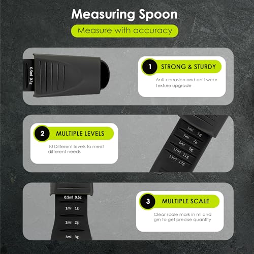GOCHA Gadgets, Adjustable Measuring Spoon Double Sided, Plastic Metering Ingredients Spoon for Kitchen Baking Cooking Coffee Sugar Salt Powder Spices - Double Ended