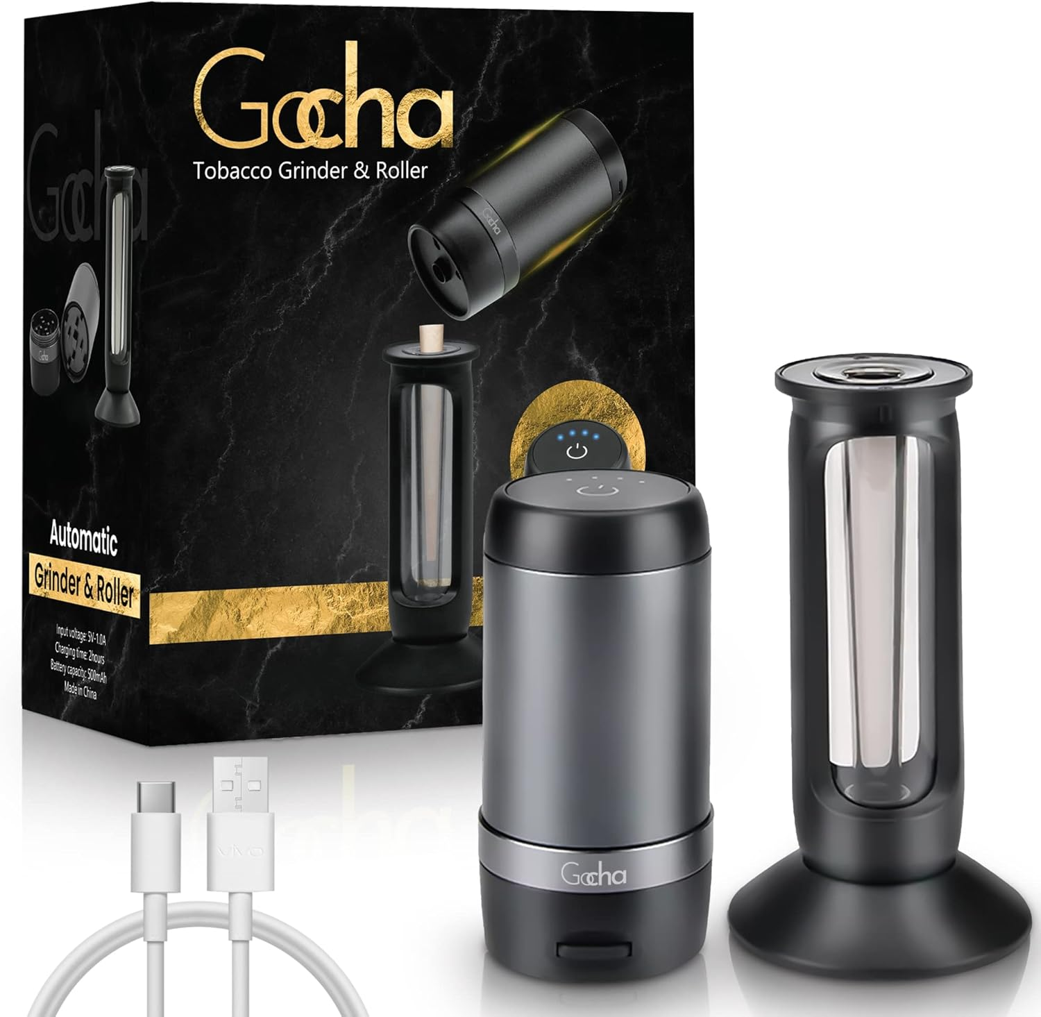 Gocha Automatic Tobacco Grinder & Roller