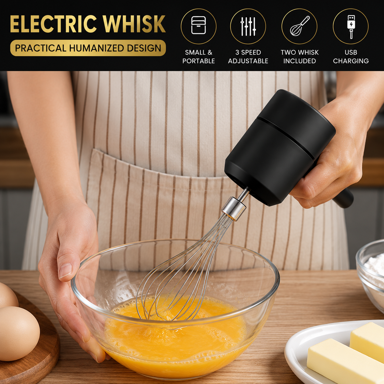 Gocha Mini Wireless Electric Whisk — image 6