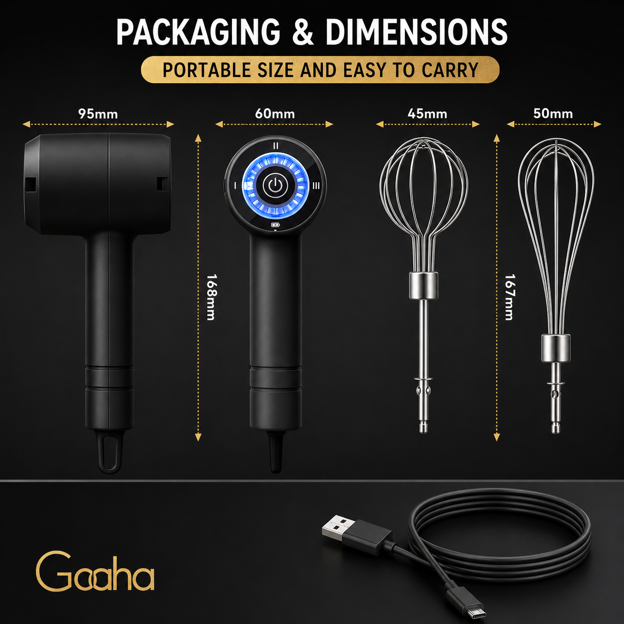 Gocha Mini Wireless Electric Whisk — image 2